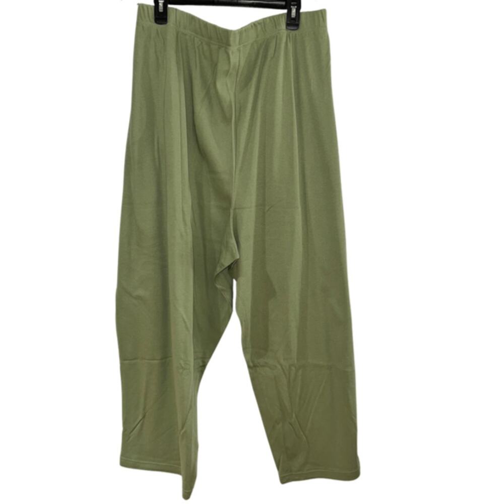 Only Necessities Green Elastic Waist Pants Size 6X Petite